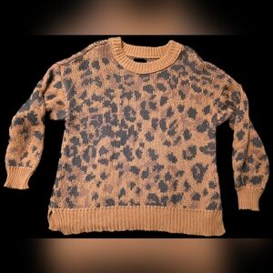 Aerie Brown and Black Knit Sweater